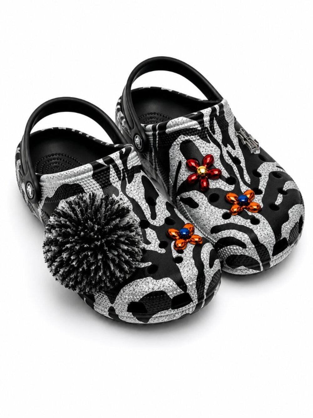 Christopher Kane x Crocs Tiger Stripe Embellished Clogs